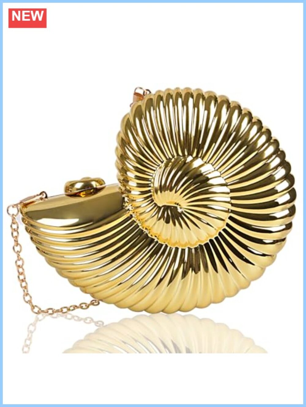 Acrylic Shell Clutch Evening Bag Conch Novelty Shoulder Crossbody Purse